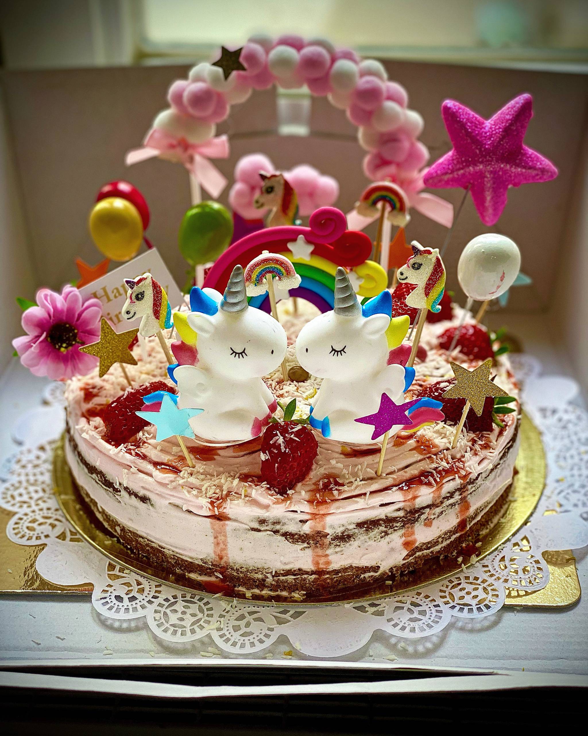 Large vegan celebration cake