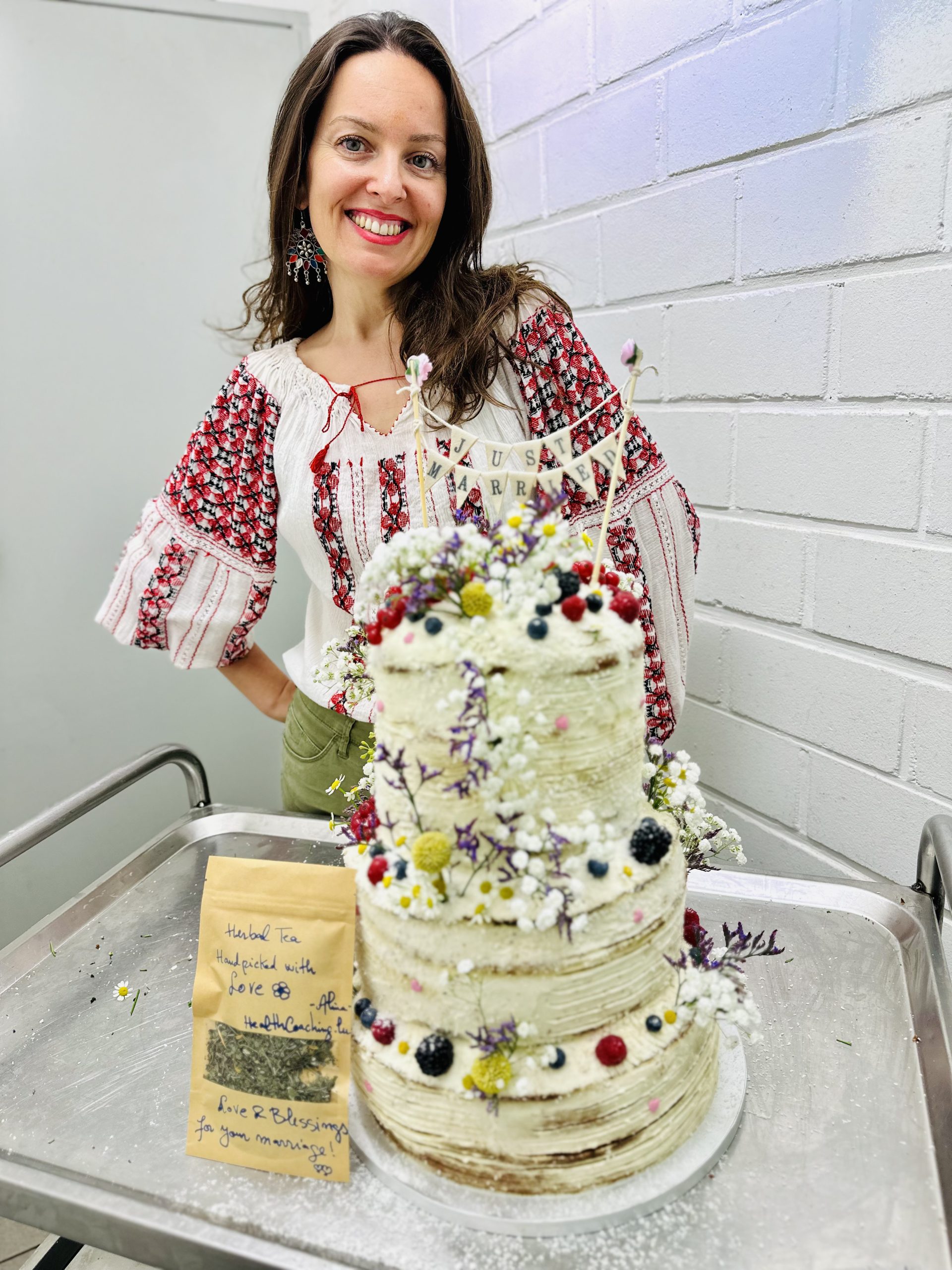 Alina with cake